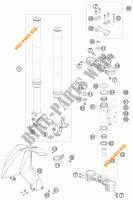 FORCELLA ANTERIORE / PIASTRA STERZO INFERIORE per KTM 690 DUKE ORANGE 2009