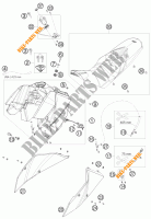 SERBATOIO / SELLA per KTM 690 DUKE ORANGE 2009