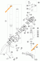 FORCELLA ANTERIORE / PIASTRA STERZO INFERIORE per KTM 690 DUKE ORANGE 2009