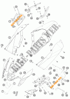 PLASTICHE per KTM 690 DUKE ORANGE 2009