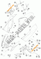 PLASTICHE per KTM 690 DUKE WHITE 2009