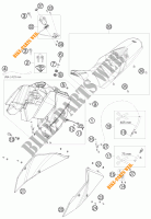 SERBATOIO / SELLA per KTM 690 DUKE WHITE 2009