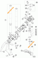 FORCELLA ANTERIORE / PIASTRA STERZO INFERIORE per KTM 690 DUKE WHITE 2009