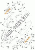 PLASTICHE per KTM 690 DUKE WHITE 2009