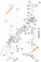 FORCELLA ANTERIORE / PIASTRA STERZO INFERIORE per KTM 690 DUKE WHITE 2008