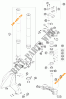 FORCELLA ANTERIORE / PIASTRA STERZO INFERIORE per KTM 690 DUKE WHITE 2008