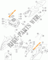 SERBATOIO / SELLA per KTM 390 DUKE ORANGE 2018