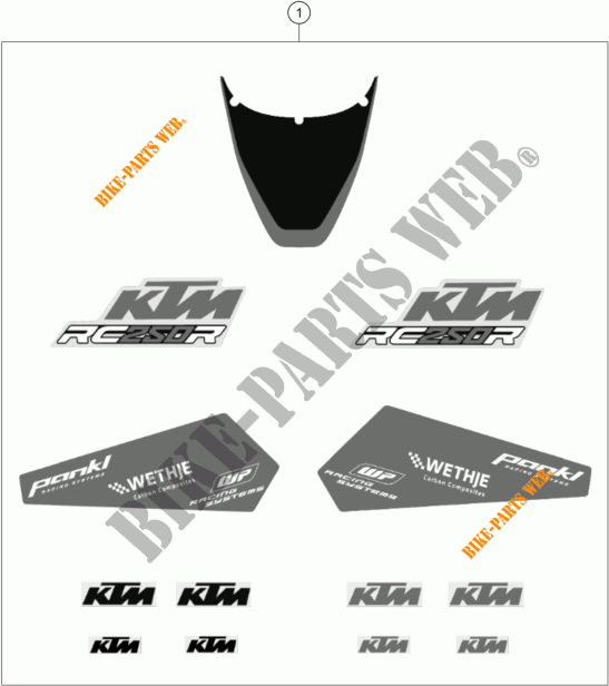 ADESIVI per KTM RC 250 R 2014
