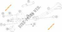 CAVALLETTO LATERALE / CENTRALE per KTM 390 DUKE WHITE 2018