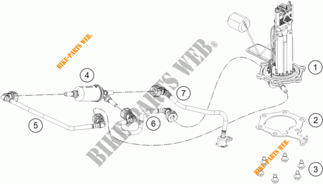 POMPA CARBURANTE per KTM 390 DUKE ORANGE 2018