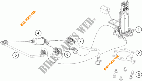 POMPA CARBURANTE per KTM 390 DUKE WHITE 2017