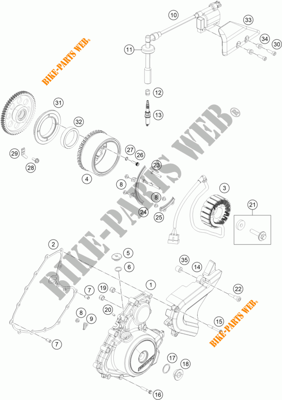 ACCENSIONE per KTM 390 DUKE WHITE 2017