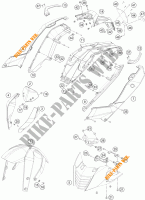 PLASTICHE per KTM 390 DUKE BLACK ABS 2016