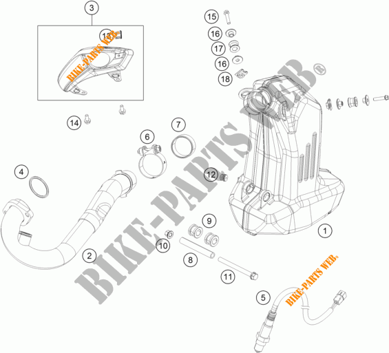 SCARICO per KTM 390 DUKE BLACK ABS 2016