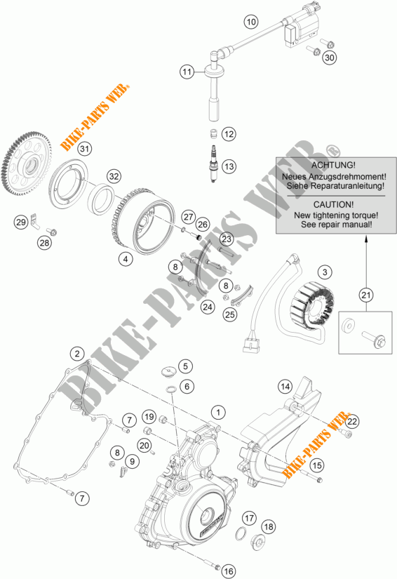 ACCENSIONE per KTM 390 DUKE WHITE ABS 2016