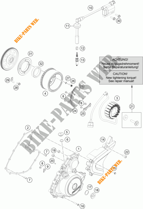 ACCENSIONE per KTM 390 DUKE WHITE ABS 2016
