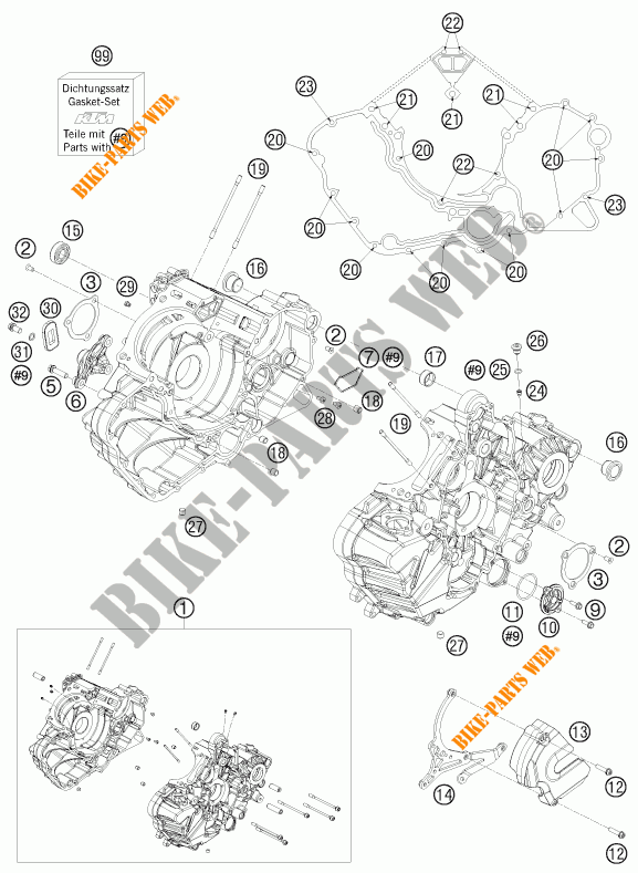 CARTER MOTORE per KTM 1190 RC8 R TRACK 2011