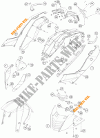 PLASTICHE per KTM 390 DUKE WHITE ABS 2016