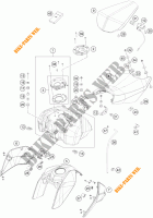 SERBATOIO / SELLA per KTM 390 DUKE WHITE ABS 2016