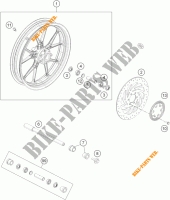 RUOTA ANTERIORE per KTM 390 DUKE BLACK ABS 2015