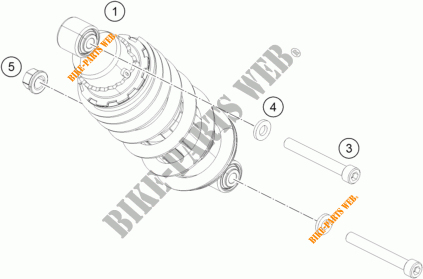 AMMORTIZZATORE per KTM 390 DUKE BLACK ABS 2015