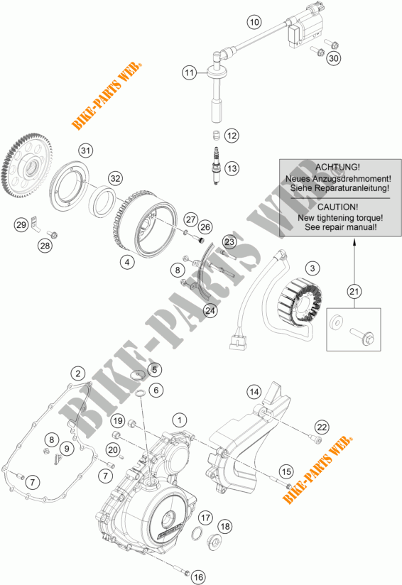 ACCENSIONE per KTM 390 DUKE WHITE ABS 2015