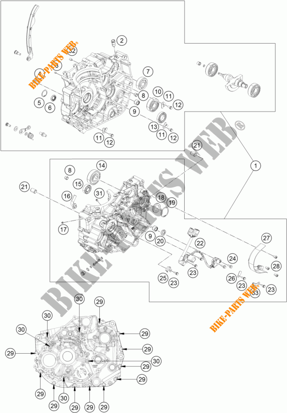 CARTER MOTORE per KTM 390 DUKE WHITE ABS 2015