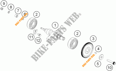 CONTRALBERO DI BILANCIAMENTO per KTM 390 DUKE WHITE ABS 2015