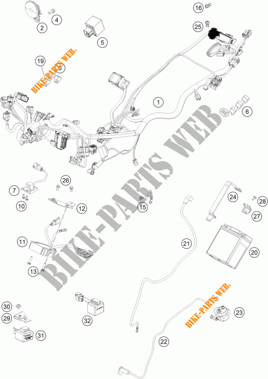 IMPIANTO ELETTRICO per KTM 390 DUKE WHITE ABS 2015