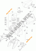 SERBATOIO / SELLA per KTM 390 DUKE WHITE ABS 2014