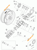 RUOTA POSTERIORE per KTM 1190 RC8 R WHITE 2015