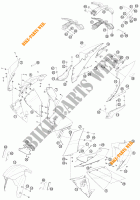 PLASTICHE per KTM 1190 RC8 R WHITE 2014