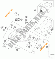 SERBATOIO / SELLA per KTM 1190 RC8 R WHITE 2013