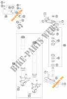 FORCELLA ANTERIORE / PIASTRA STERZO INFERIORE per KTM 1190 RC8 R WHITE 2013
