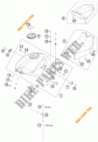 SERBATOIO / SELLA per KTM 1190 RC8 R WHITE 2013