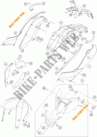 PLASTICHE per KTM 200 DUKE WHITE ABS 2014