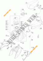 SERBATOIO / SELLA per KTM 200 DUKE WHITE ABS 2014
