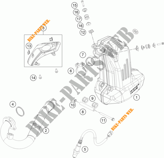 SCARICO per KTM 200 DUKE ORANGE ABS 2014