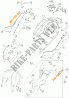 PLASTICHE per KTM 200 DUKE ORANGE NON ABS 2014
