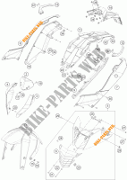 PLASTICHE per KTM 200 DUKE WHITE ABS 2013
