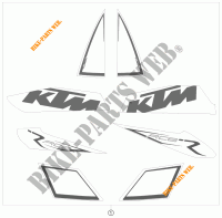 ADESIVI per KTM 1190 RC8 R TRACK 2012