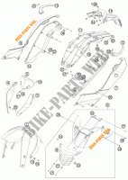 PLASTICHE per KTM 200 DUKE ORANGE 2012