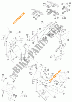 PLASTICHE per KTM 1190 RC8 R WHITE 2012