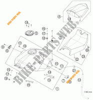 SERBATOIO / SELLA per KTM 1190 RC8 R WHITE 2012