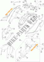 PLASTICHE per KTM 125 DUKE ORANGE ABS 2015