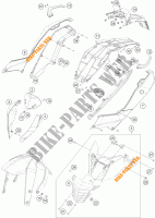 PLASTICHE per KTM 125 DUKE ORANGE ABS 2014