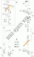 FORCELLA ANTERIORE / PIASTRA STERZO INFERIORE per KTM 125 DUKE ORANGE ABS 2013