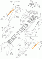 PLASTICHE per KTM 125 DUKE ORANGE ABS 2013