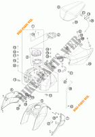 SERBATOIO / SELLA per KTM 125 DUKE ORANGE 2011