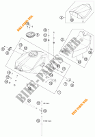SERBATOIO / SELLA per KTM 1190 RC8 R BLACK 2012